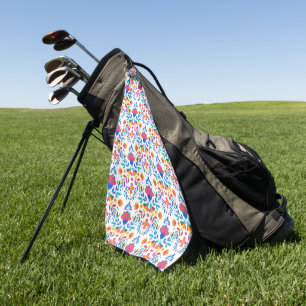 Mexican Folk Art Pattern Golf Towel