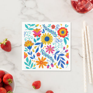 Mexican Folk Art Pattern Napkin