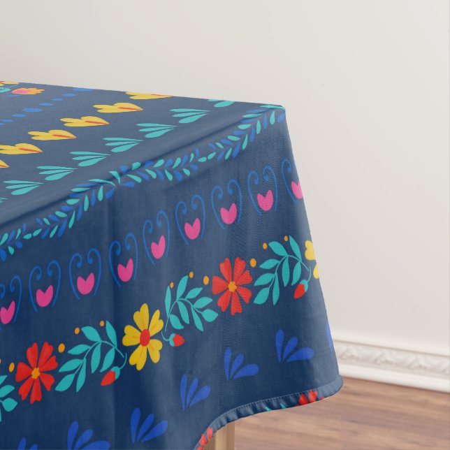Mexican Folk Art Pattern Tablecloth (In Situ)