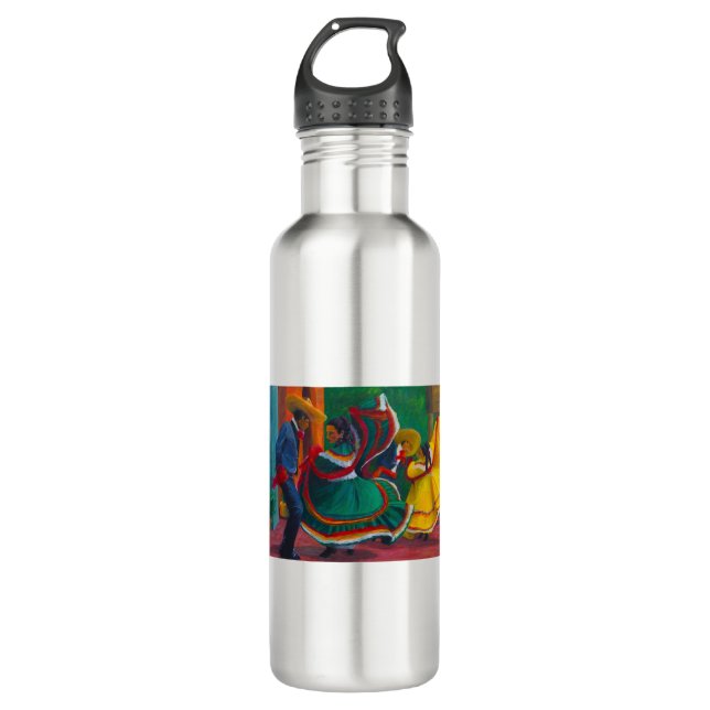 Mexican Folklorico Ballet Dancers 710 Ml Water Bottle (Front)