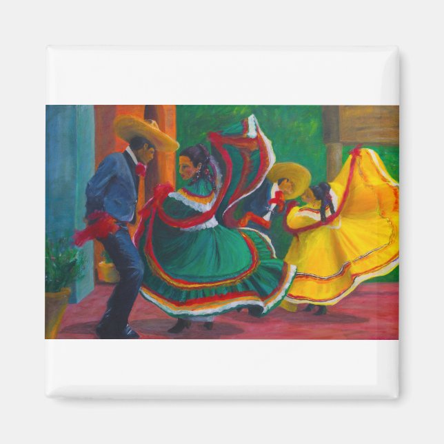 Mexican Folklorico Ballet Dancers Magnet (Front)
