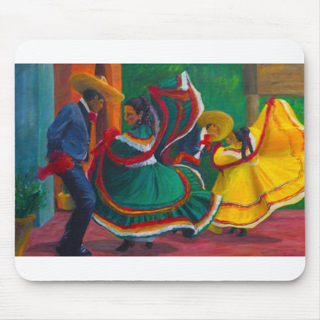 Mexican Folklorico Ballet Dancers Mouse Pad (Front)