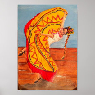 Mexican Folklorico Dancer Poster