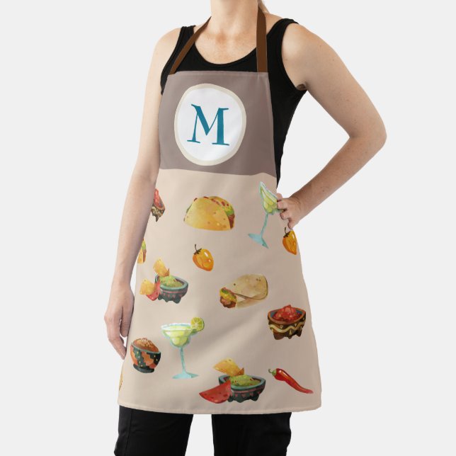 Mexican Food Carne Asada Taco Margarita Apron (Insitu)