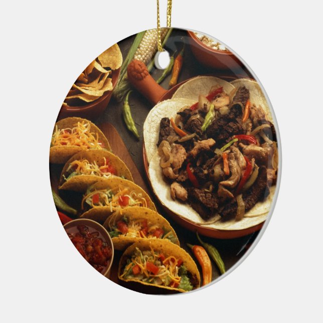 Mexican Food Ceramic Ornament (Left)