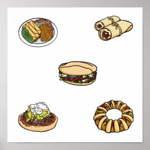 Mexican food collection poster