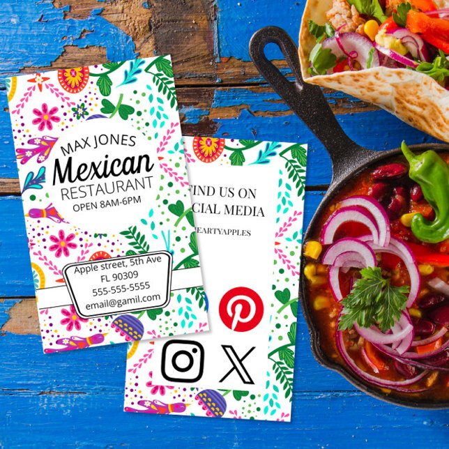 Mexican Food & Fruit Deli Market   Business Card (Creator Uploaded)
