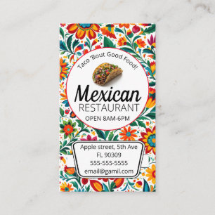 Mexican food fruit deli market fold craft business card