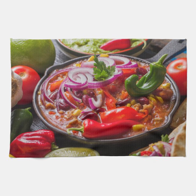 Mexican Food kitchen towel 3 (Horizontal)