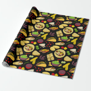 Mexican Food Patterned Wrapping Paper