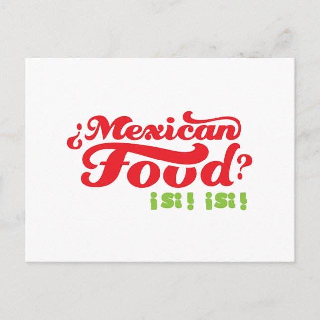MEXICAN FOOD POSTCARD (Front)