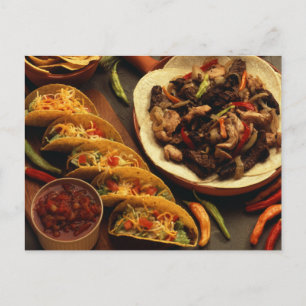 Mexican Food Postcard