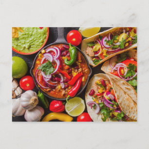 Mexican Food postcard
