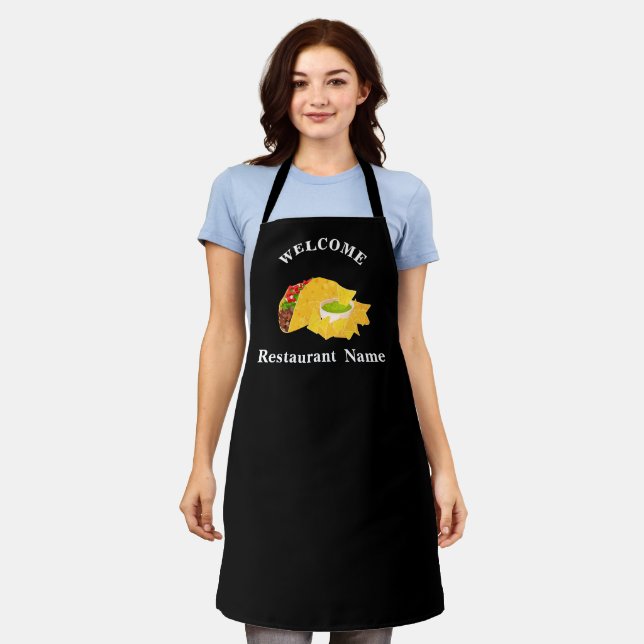 Mexican food restaurant welcome tacos Personalised Apron (Worn)