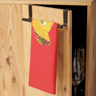 Mexican food restaurant welcome tacos Personalised Tea Towel