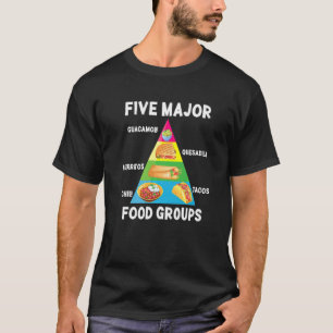 Mexican Food Tacos Burritos Chilli Major Food Gro T-Shirt