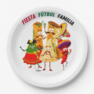 Mexican Football Fiesta Family Match Party Plate