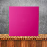 Mexican Fuchsia Bright Pink Plain Solid Colour Ceramic Tile<br><div class="desc">Introducing our Mexican Fuchsia Bright Pink Plain Solid Colour Ceramic Tile, a vibrant and lively addition to any space. With its bold fuchsia pink hue, this tile adds a pop of colour and personality to your kitchen, bathroom, or any other area. Crafted from high-quality ceramic, it offers durability and easy...</div>
