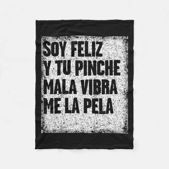 Mexican Funny Camisas Con Mensajes Motivacionales  Fleece Blanket (Front)