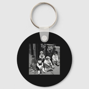 Mexican Gangster Cat Tee, Funny Gangster Cats Stre Key Ring