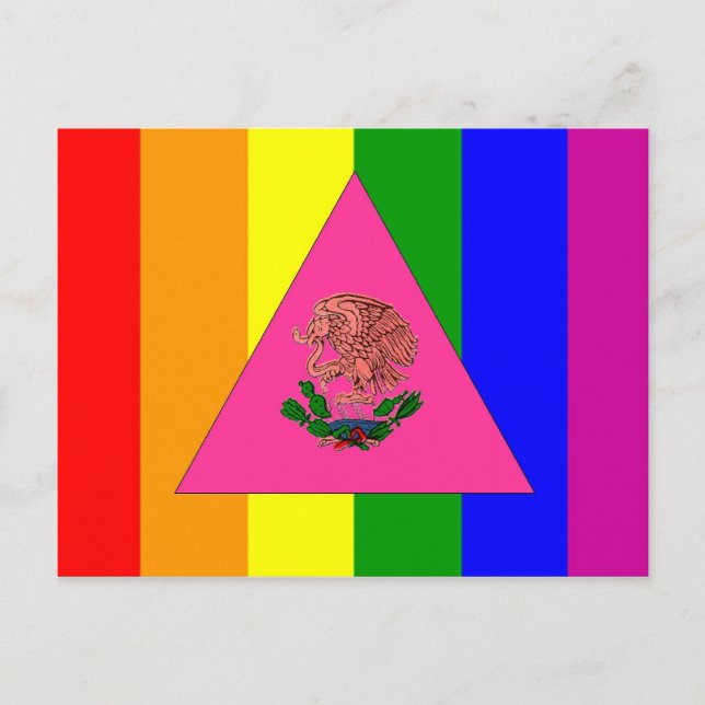 Mexican Gay Pride Flag Postcard (Front)
