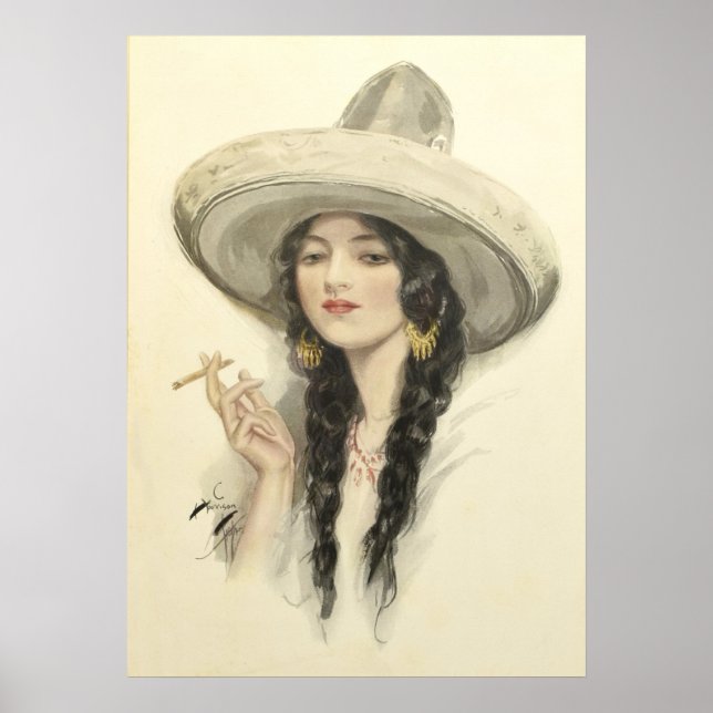 Mexican Girl - Vintage Art Poster (Front)