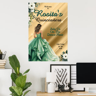 Mexican Girls 15th Birthday Quinceanera Poster