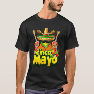 Mexican Gnome Cinco De Mayo Serape Poncho Men Wome T-Shirt