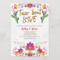 Mexican Gold Watercolor floral COUPLES SHOWER