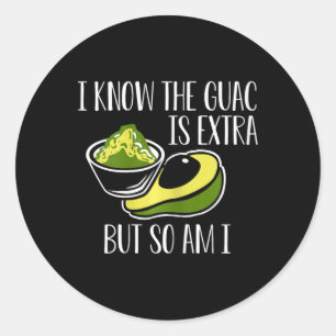 Mexican Guacamole Avocado Cinco De Mayo  Classic Round Sticker