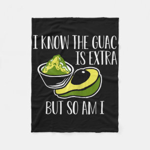 Mexican Guacamole Avocado Cinco De Mayo Fleece Blanket