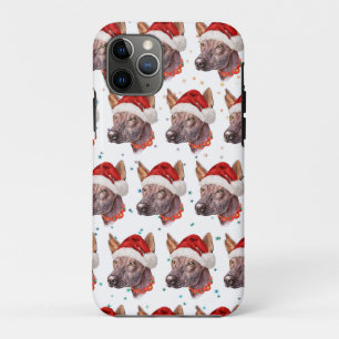 Mexican Hairless Dog Breed Christmas Stars iPhone 11 Pro Case