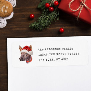 Mexican Hairless Xoloitzcuintle Dog Return Address Label