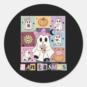 Mexican Halloween Ghost Spooky Conchas Cute Classic Round Sticker