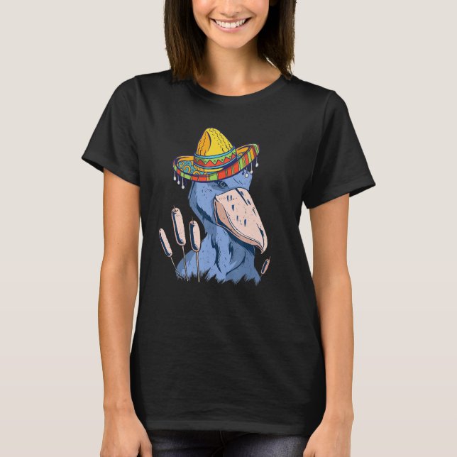 Mexican Hat Shoebill Sombrero African Bird African T-Shirt (Front)