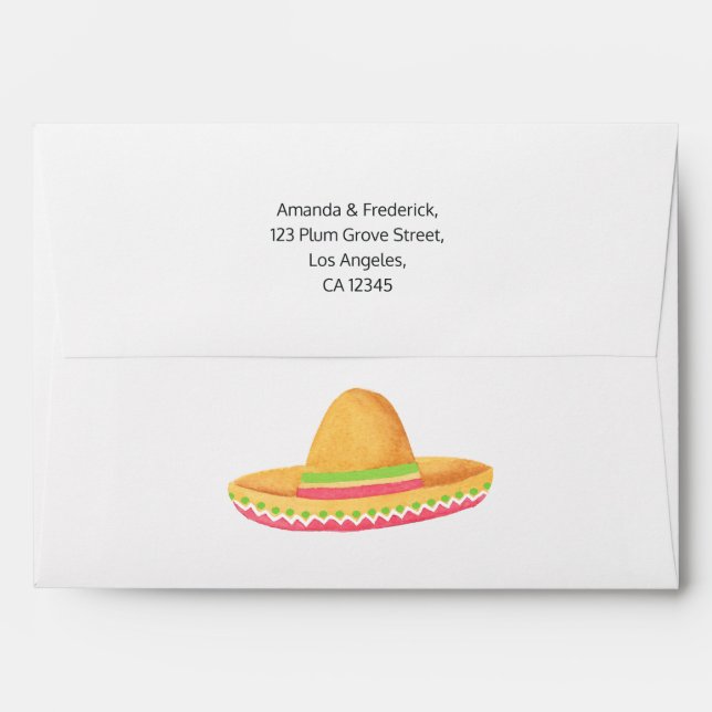 Mexican Hat themed Envelope (Back (Top Flap))