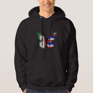 Mexican Hawaiian Flag Butterfly Hoodie