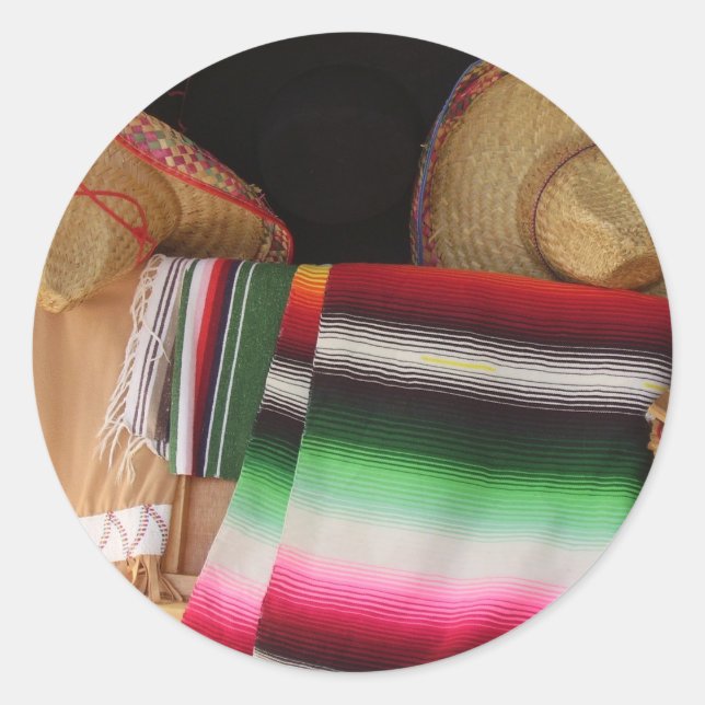 Mexican Heritage Classic Round Sticker (Front)