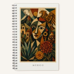 Méxican Heritage Culture I Cubist Travel Art Notebook