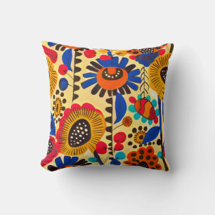Mexican Heritage Floral Print Cushion