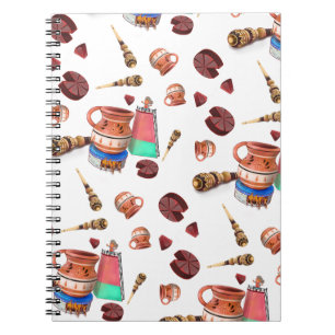Mexican Hot Chocolate Molinillo Whisk Pattern Notebook