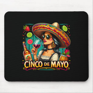 Mexican Immigrant Cinco De Mayo Woman Funny Cinco Mouse Pad