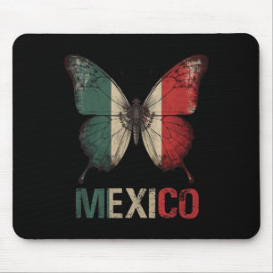 Mexican Independence Day Butterfly Mexico Vintage Mouse Pad
