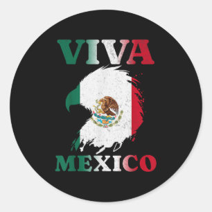 Mexican Independence Day Eagle Mexico Flag Women G Classic Round Sticker
