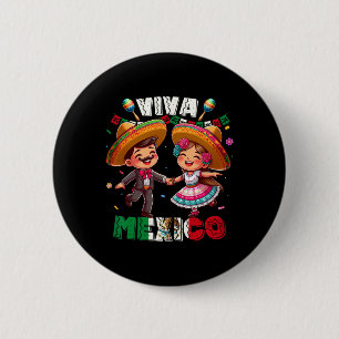 Mexican Independence Day Viva Mexico S Boys Girls 6 Cm Round Badge