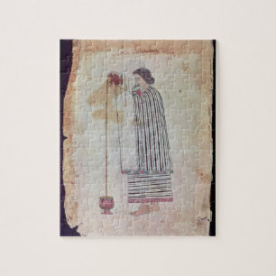 Mexican Indian Preparing Chocolate, from the Codex Jigsaw Puzzle