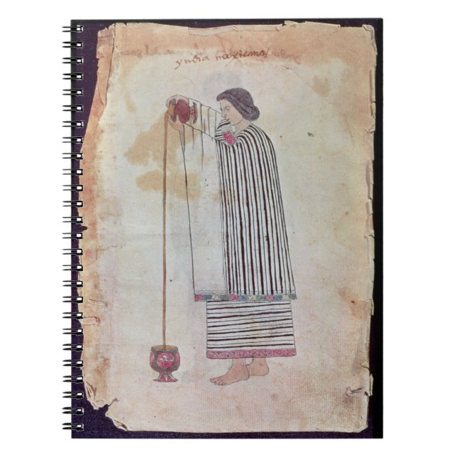 Mexican Indian Preparing Chocolate, from the Codex Notebook (Front)