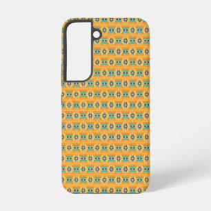 Mexican inspired pattern in yellow and blue samsung galaxy case