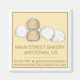 Mexican Italian Wedding Cookies Snowballs Bakery Magnet