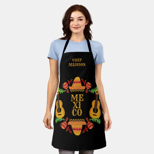 Mexican Items custom name Apron (Worn)